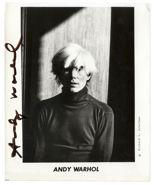 Andy Warhol Signed 8'' x 10'' Photo
